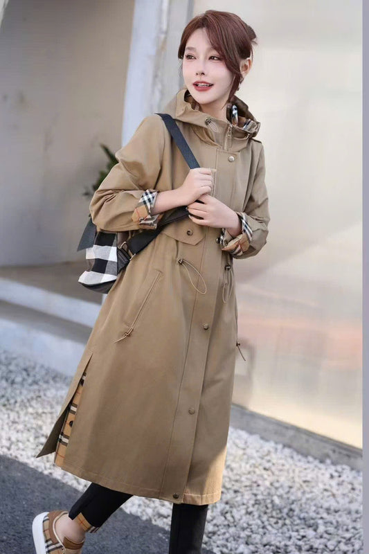 Áo BB dáng dài dây rút eo màu nude 7376