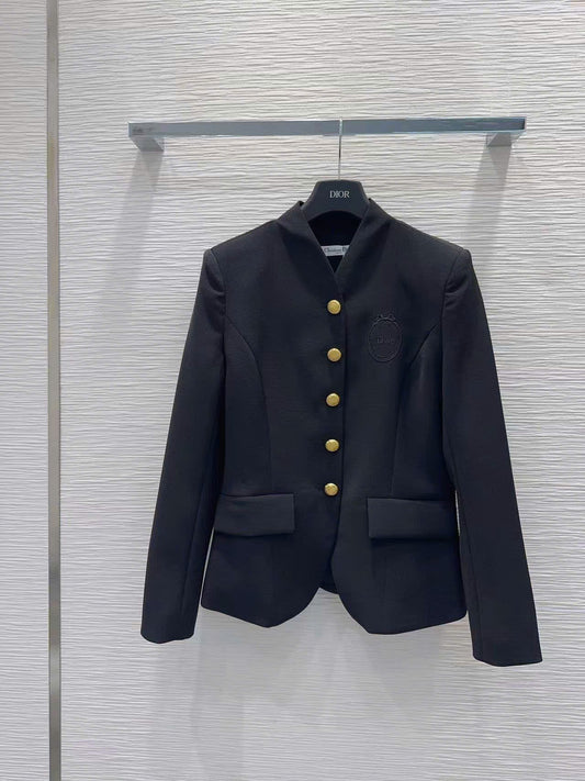 Áo vest CD 12878 cổ tim logo thêu xịn Màu Đen 9337