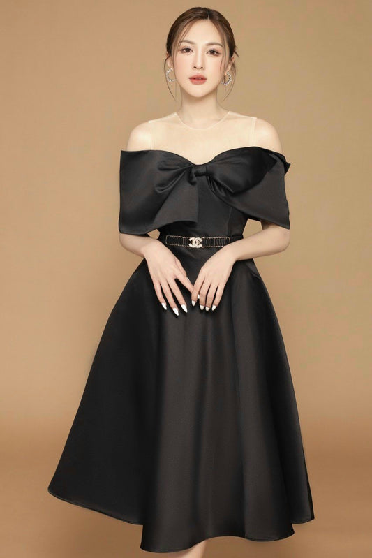 Black Dress with Belt  102