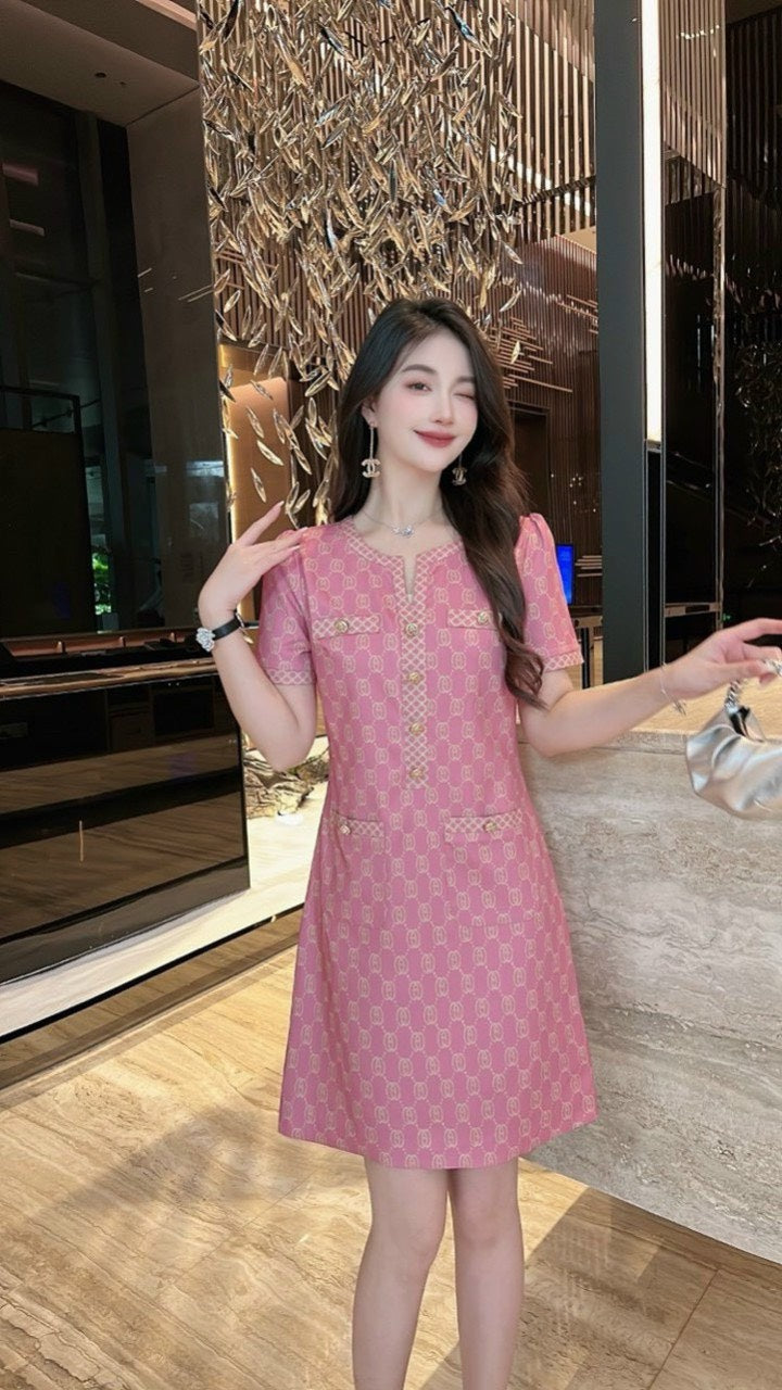 Đầm suông Dress GG - Pink  108