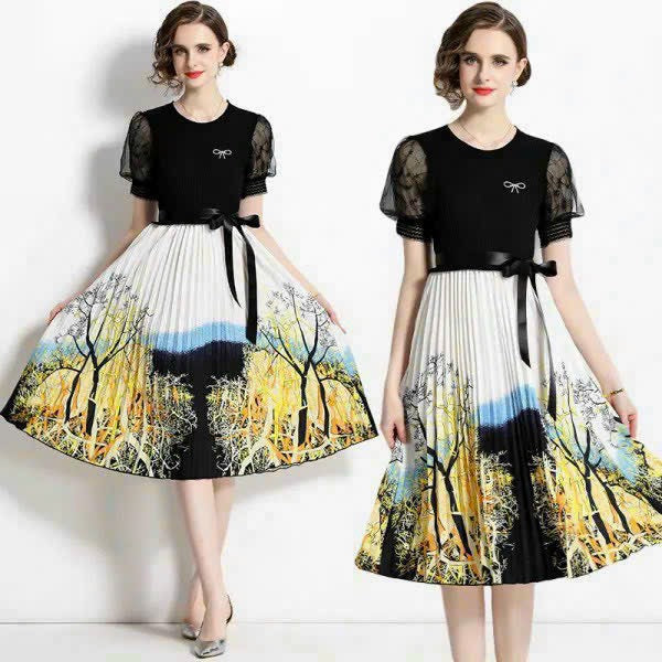 Black and white dress with trees  169 ❤️