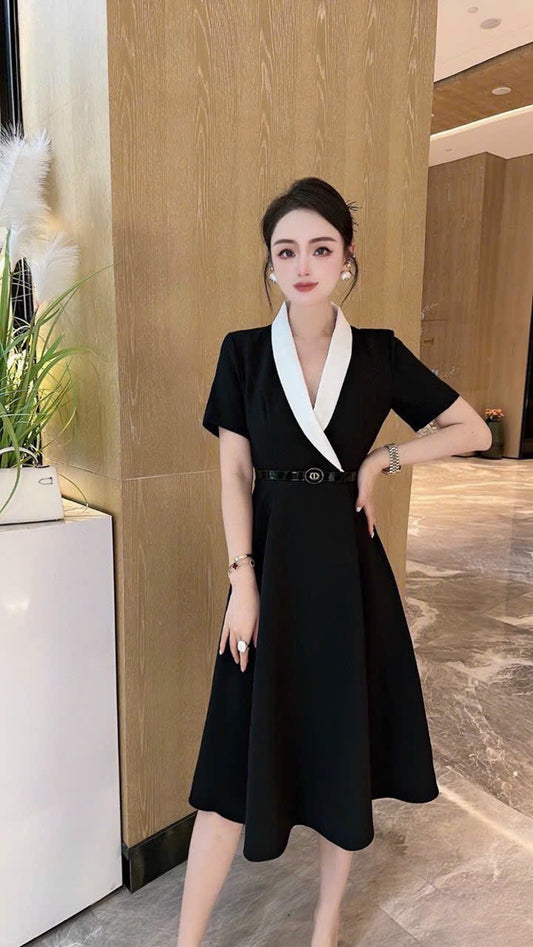 Black Dress with Belt  184